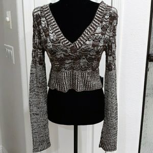 Daytrip brown half sweater
